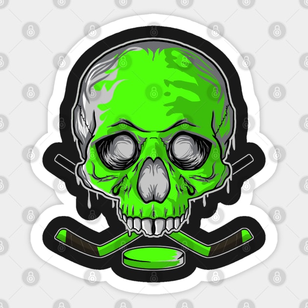 Hockey Death Skull Happy Halloween Skeleton product Sticker by theodoros20